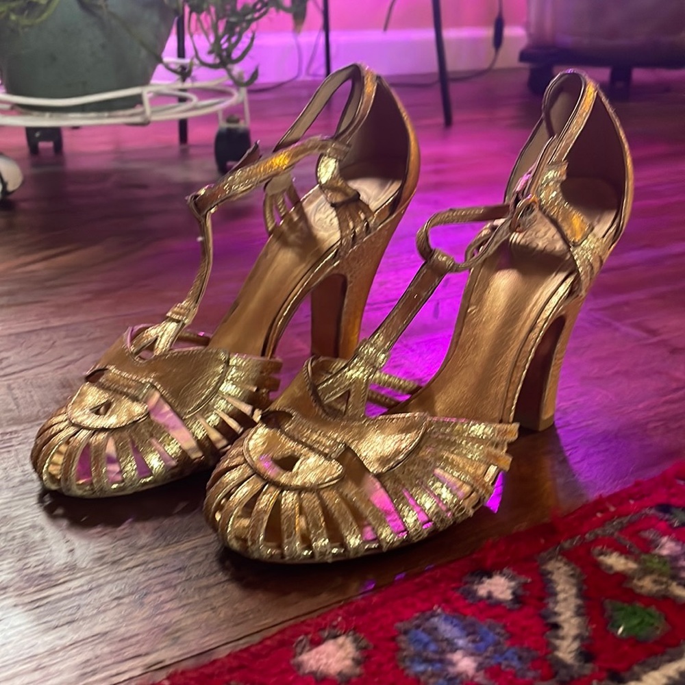 Tory Burch Louise Art Deco Heeled Sandal